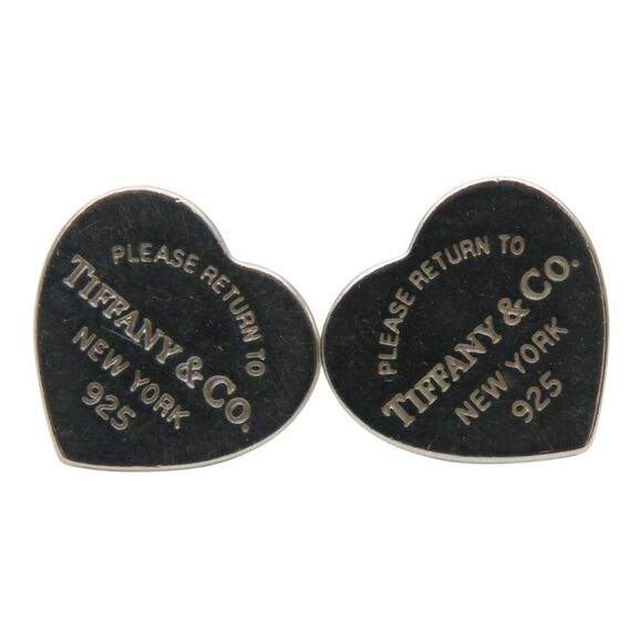 TIFFANY Silver Heart Earrings - Picture 9 of 9